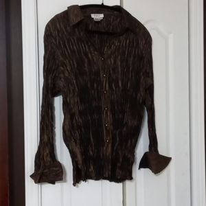 Dressy Blouse - metallic looking,  3X